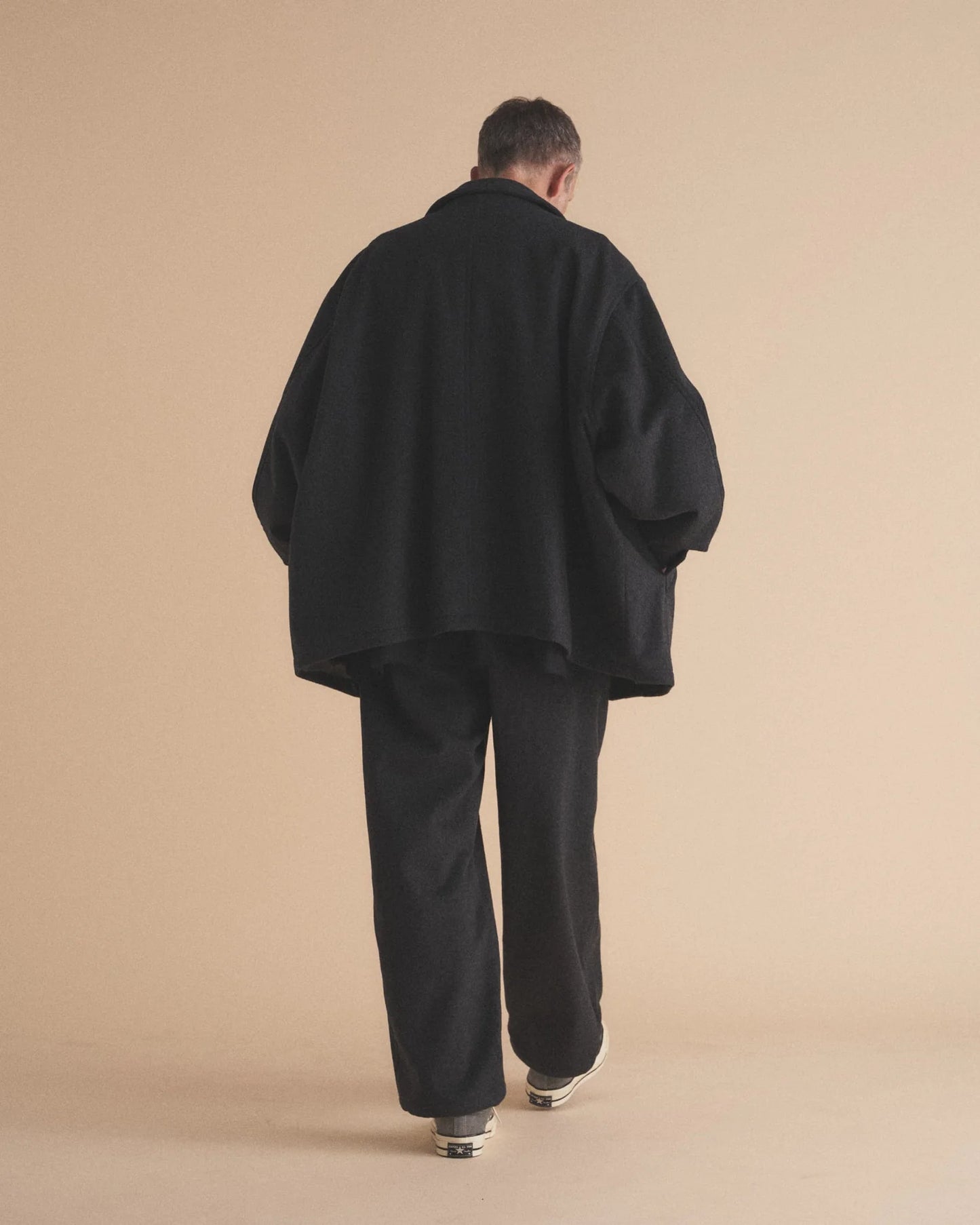 WOOL CASHMERE DRAWSTRING PANTS