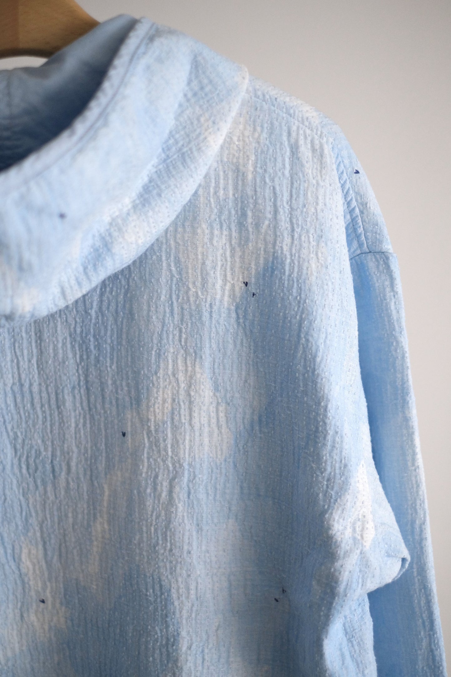 PAINTED SASHIKO WATERCOLOR ZIP UP PARKA