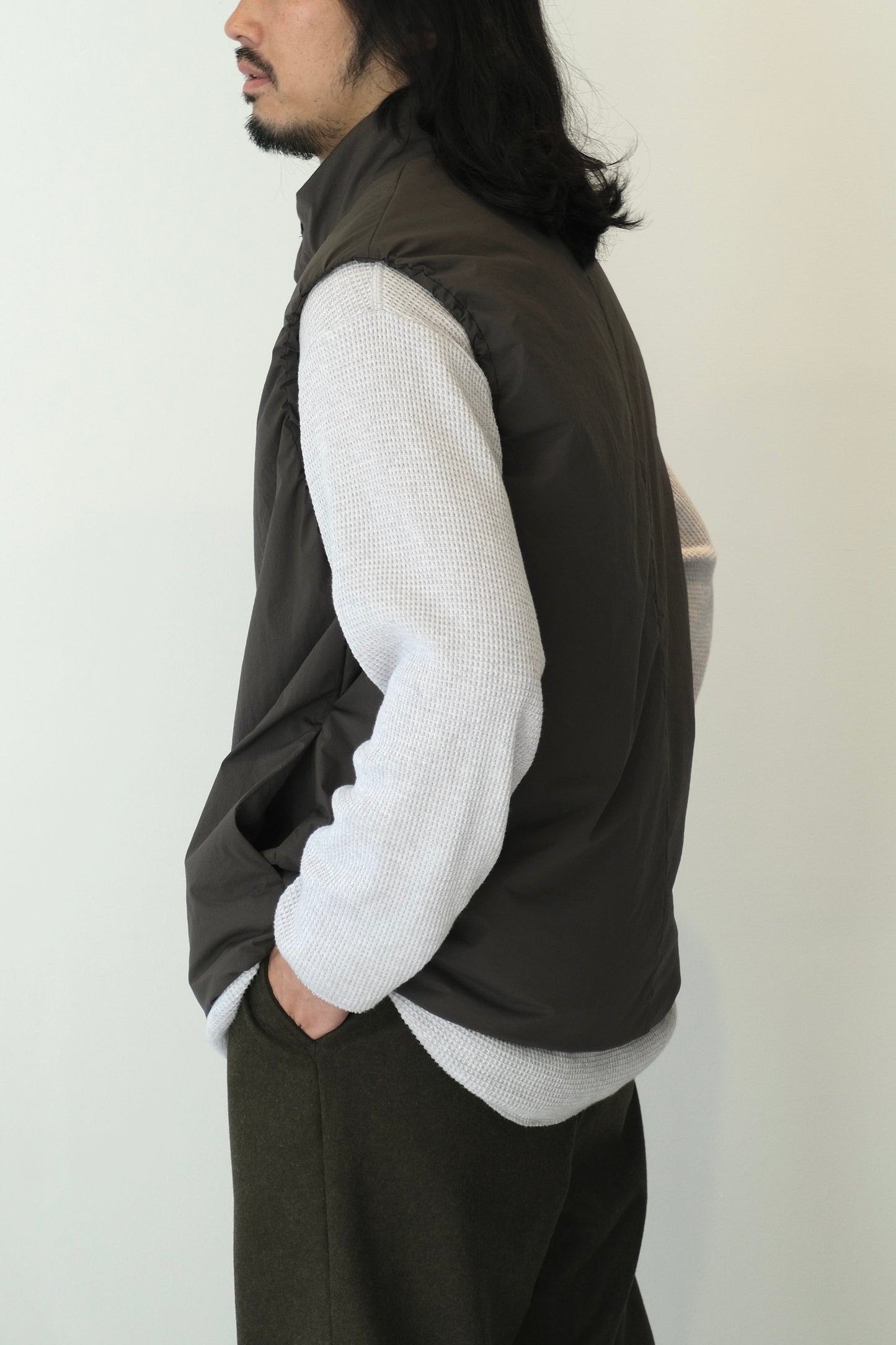 NYLON PULLOVER PUFF VEST