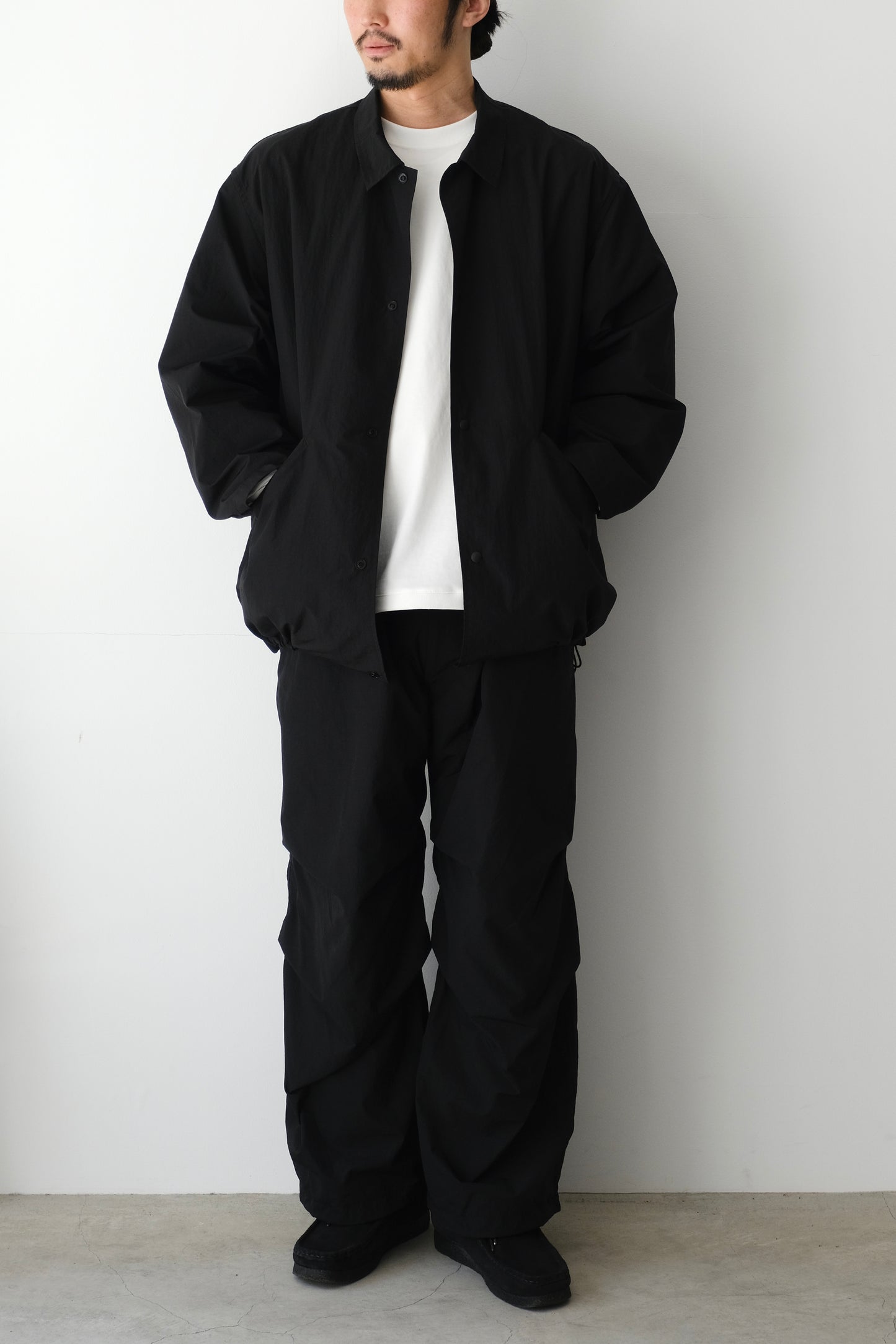 WINDS-DAY COTTON NYLON KNEE TUCK PANTS