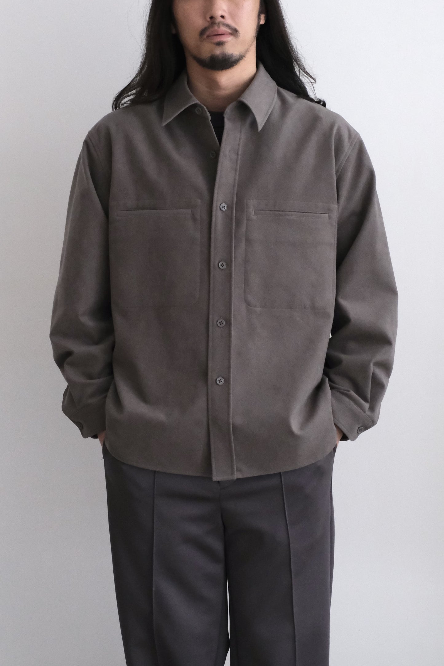 SUEDE SHIRT JACKET