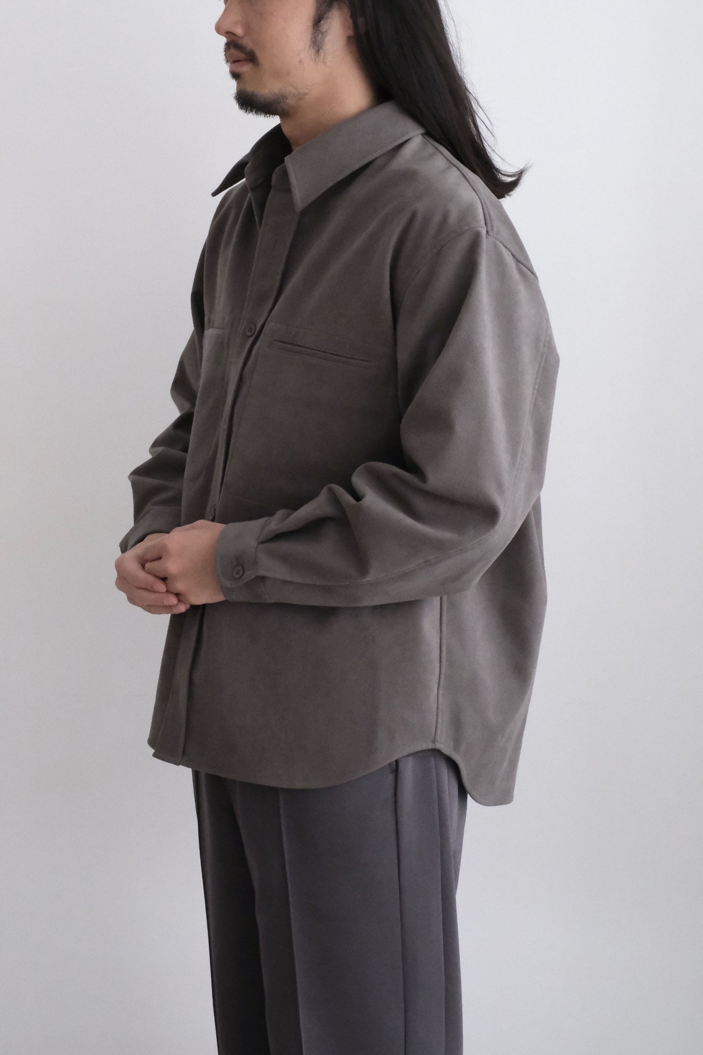 SUEDE SHIRT JACKET