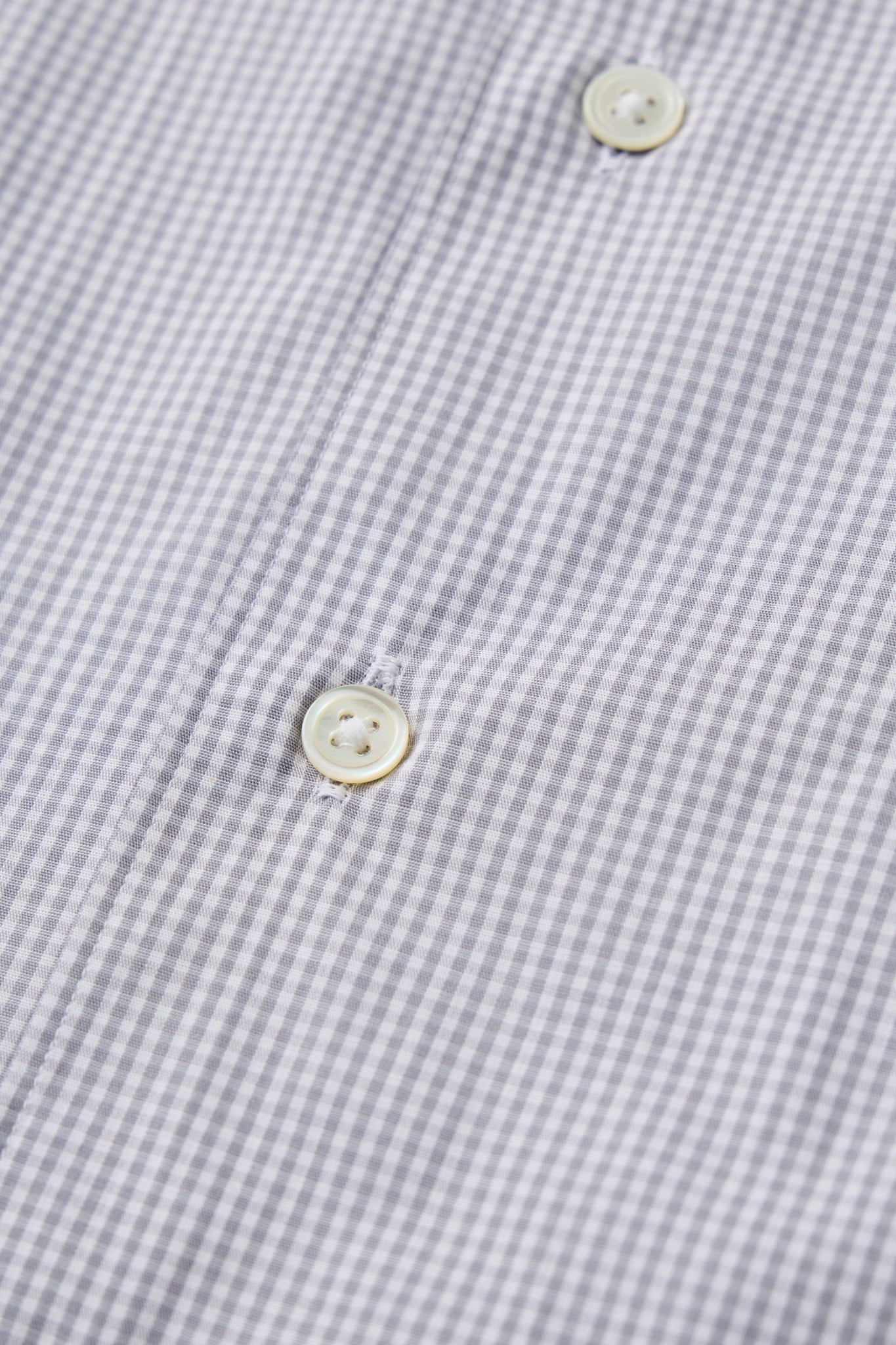GINGHAM OPEN COLLAR SHIRT
