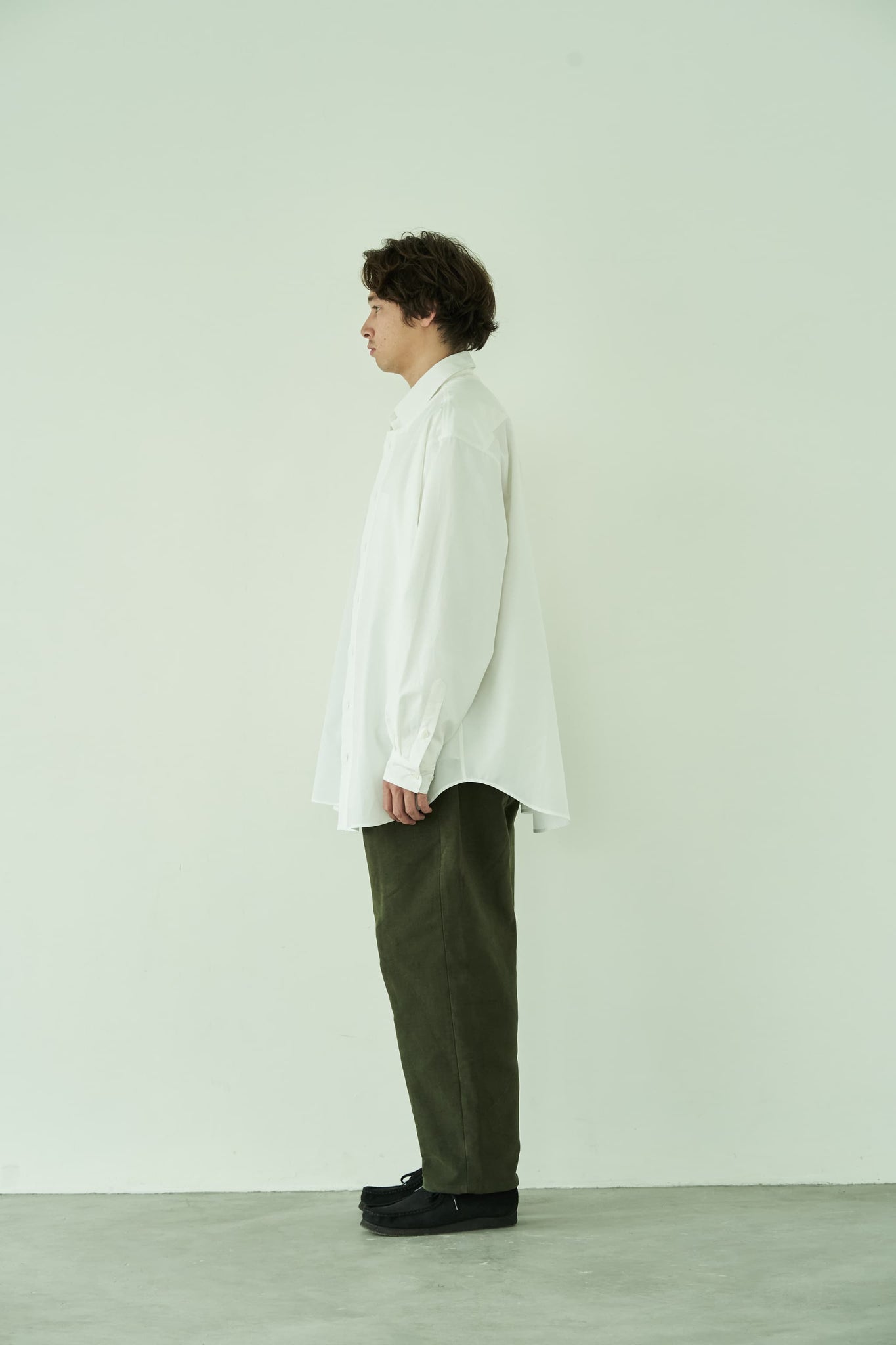 BRITISH MOLESKIN 2 TUCK WIDE PANTS