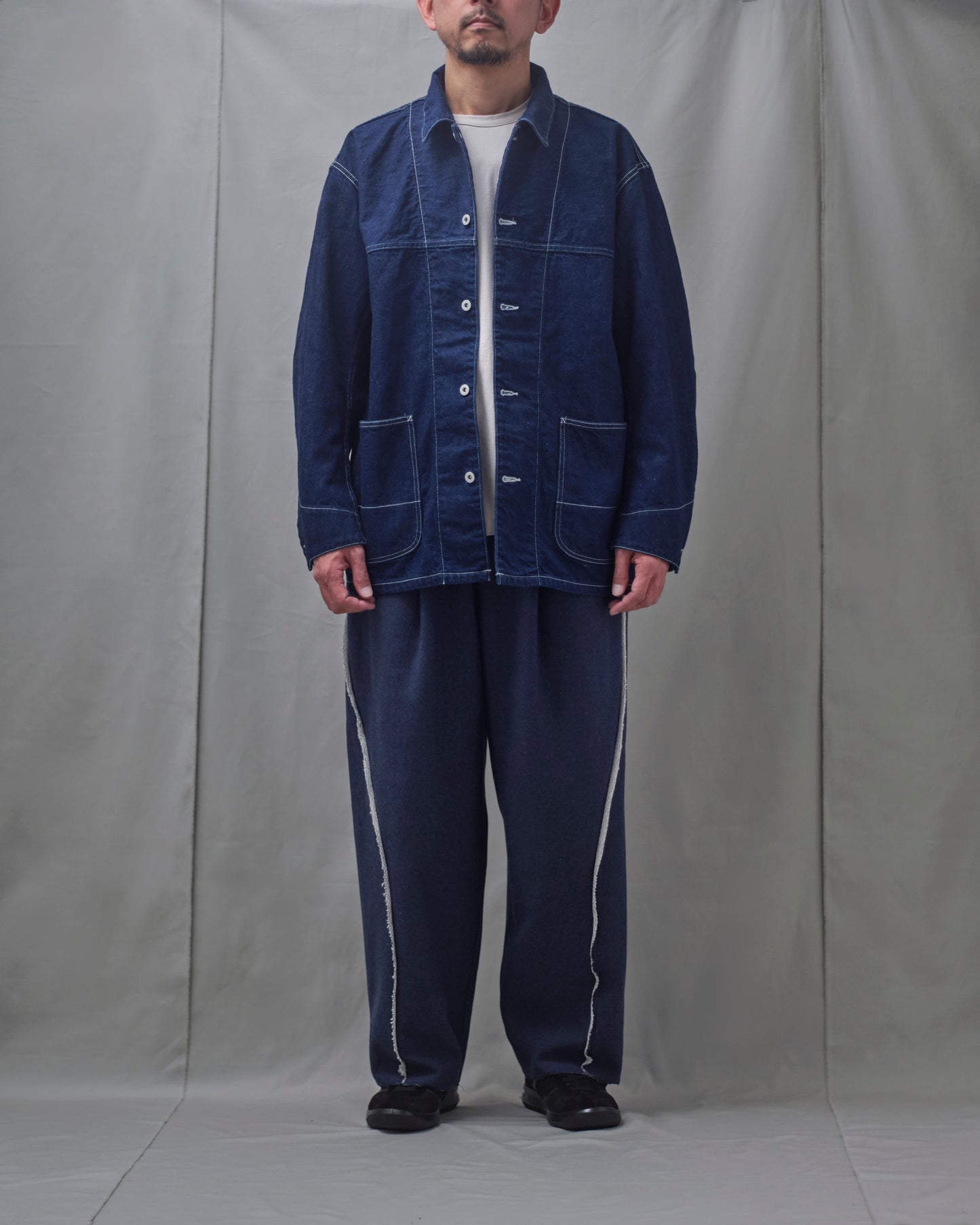 HAKEEM TWIST TROUSERS "TOP NAVY"