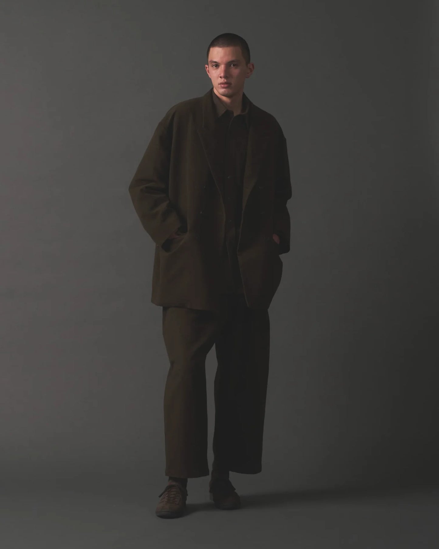 【予約商品】MOLESKIN PLEATED TROUSERS