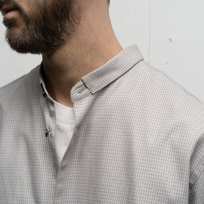 NARROW COLLAR PULLOVER SHIRT