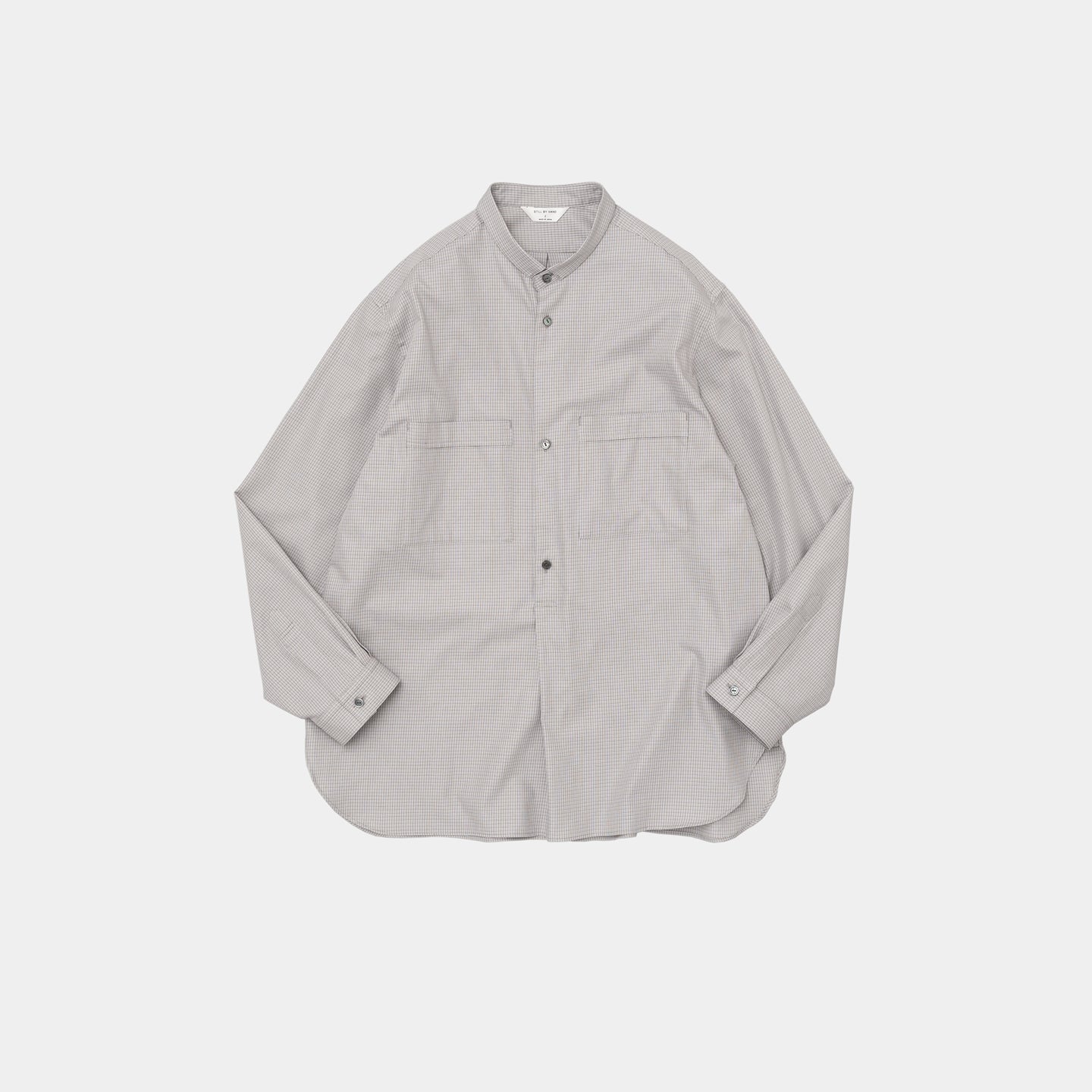 NARROW COLLAR PULLOVER SHIRT