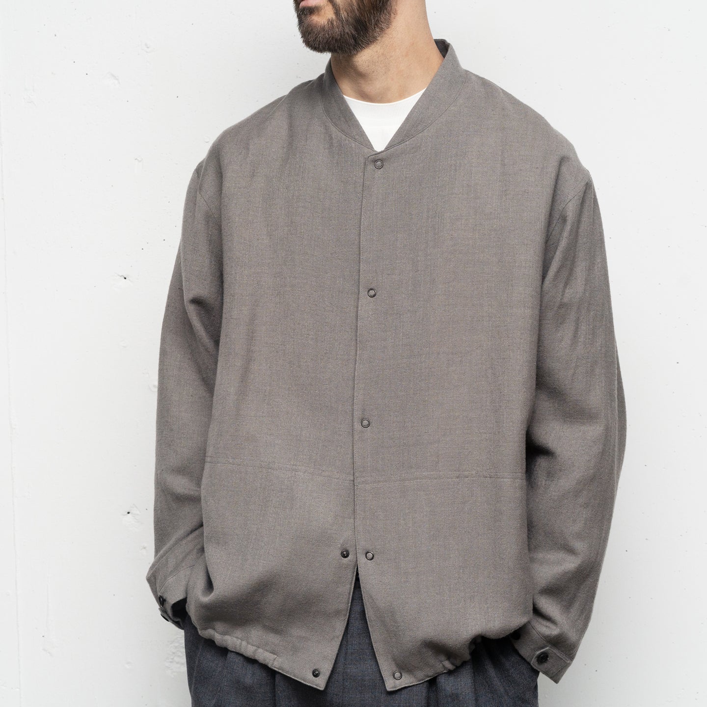 LINEN WOOL MIX BLOUSON