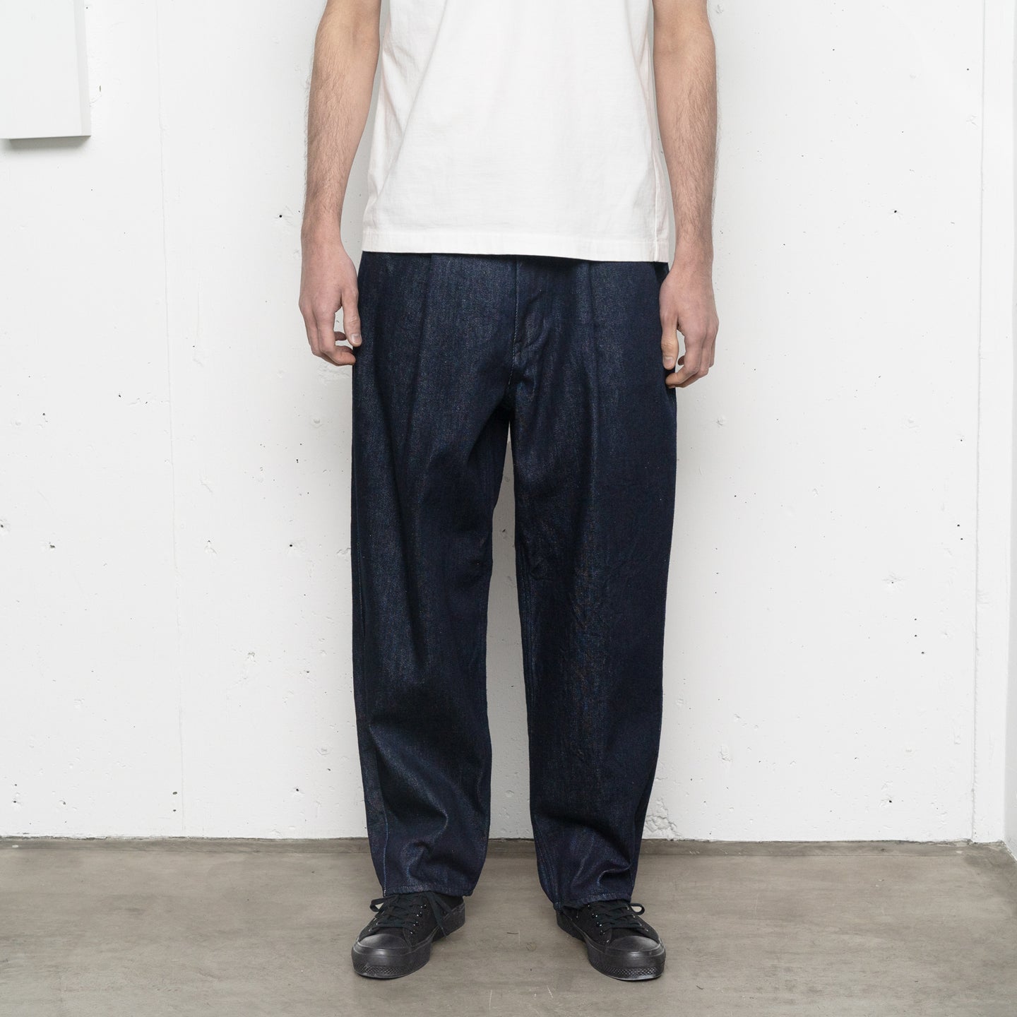 12oz DENIM DEEP TUCK PANTS