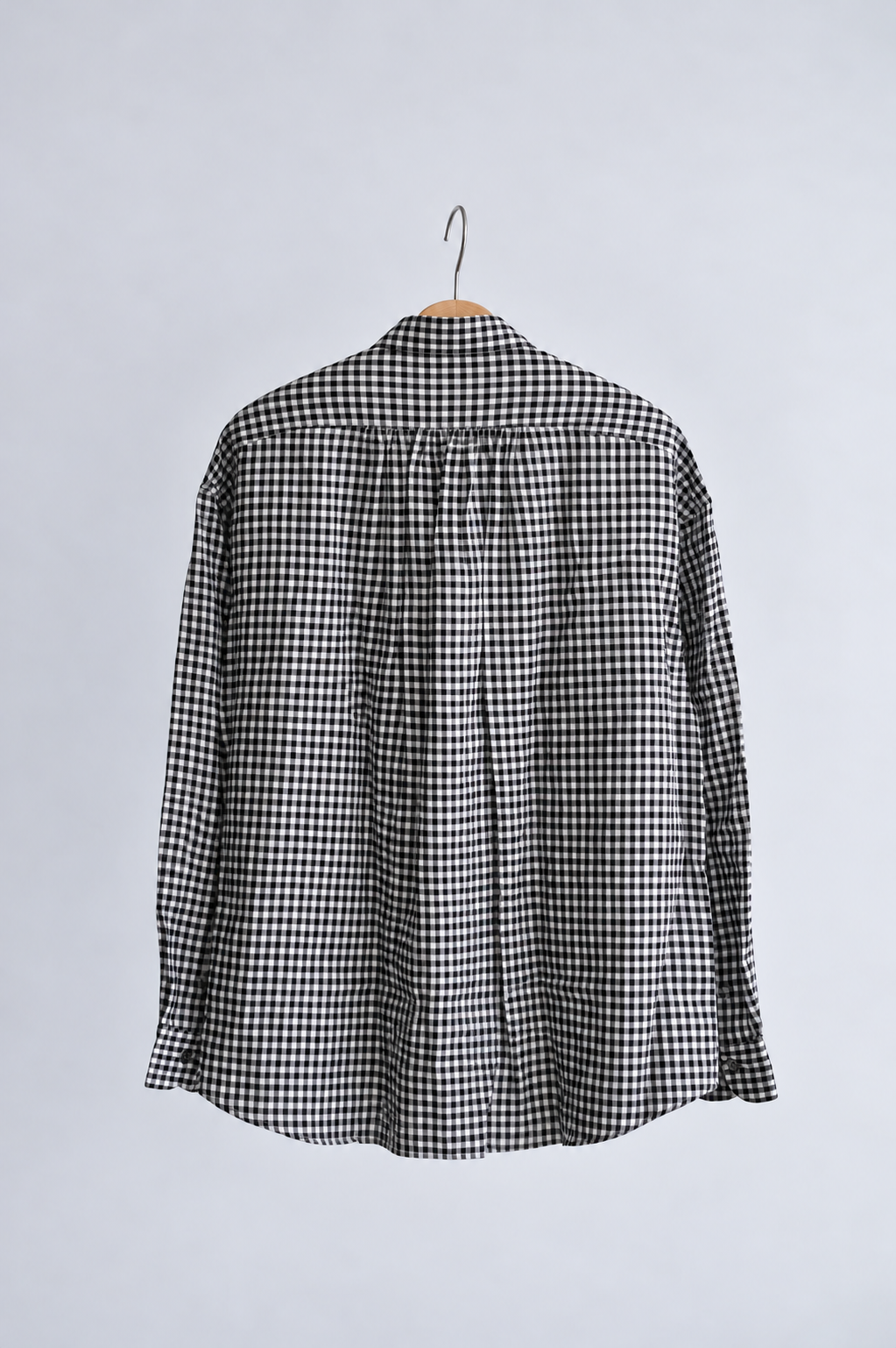 ROLL UP LINEN GINGHAM CHECK SHIRT