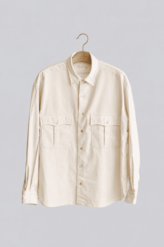 ROLL UP ORGANIC CORDUROY SHIRT (14WALE)