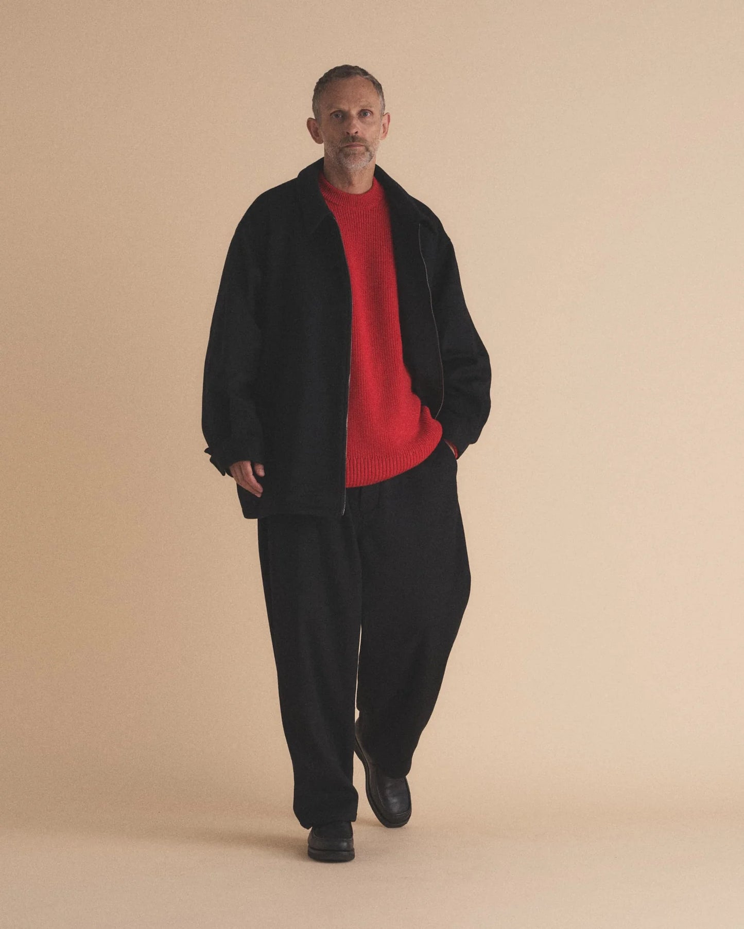 WOOL CASHMERE DRAWSTRING PANTS