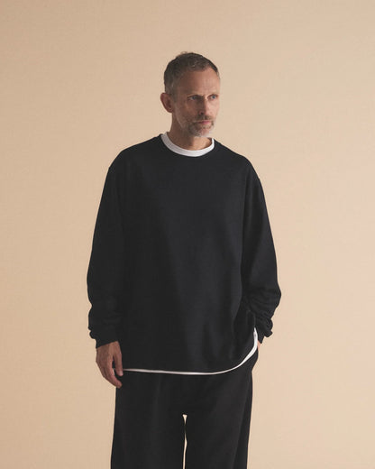 MERINO WOOL CREW NECK LONG SLEEVE SHIRT