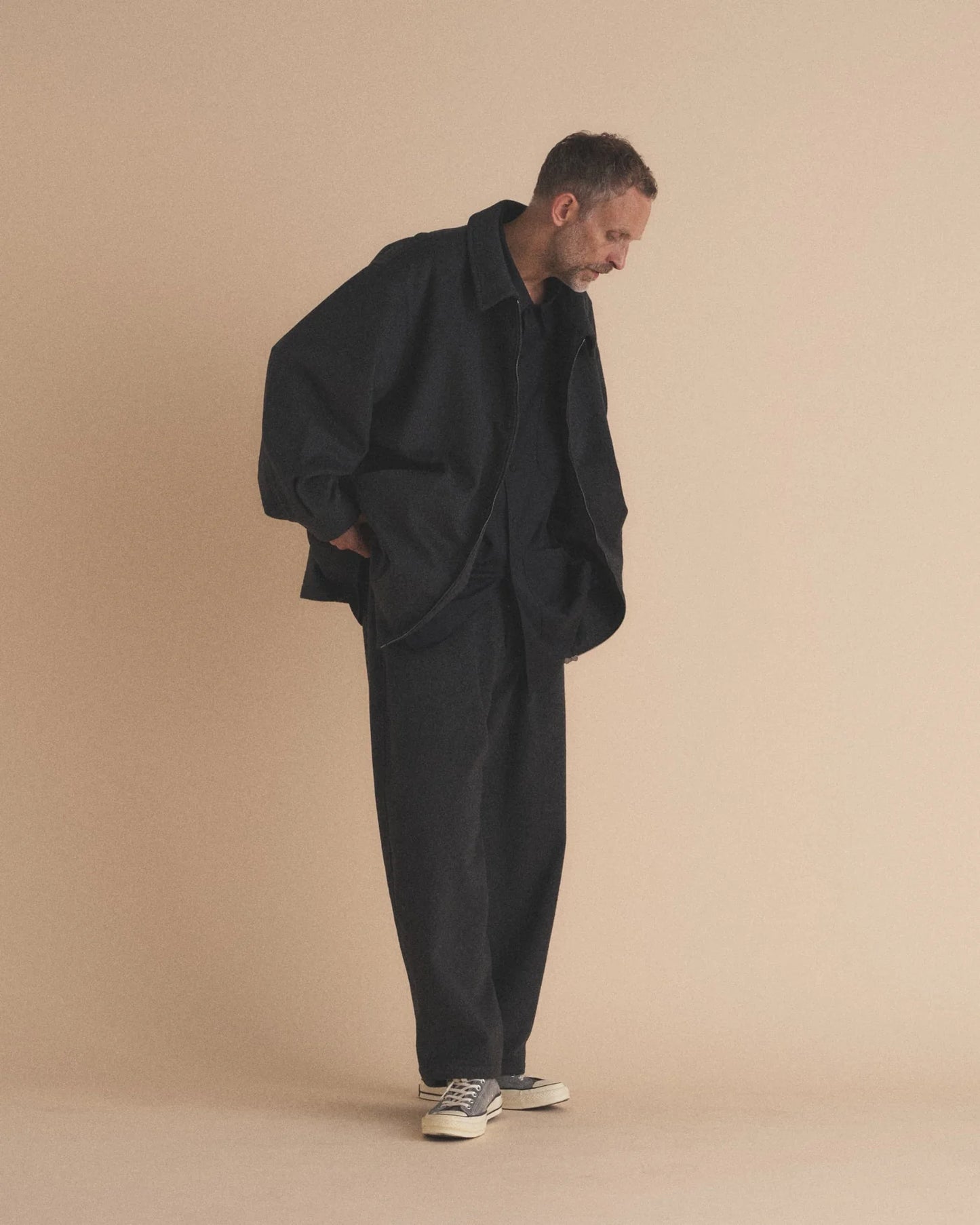 WOOL CASHMERE DRAWSTRING PANTS