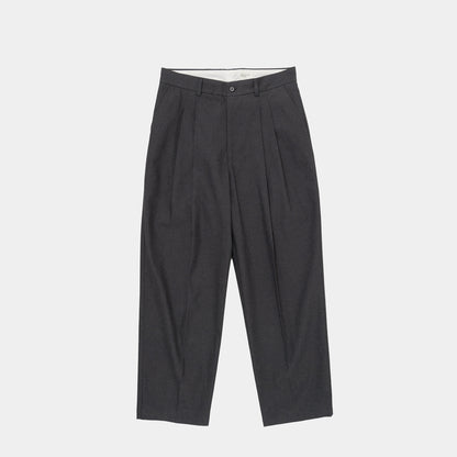 DEEP TUCK PRESSED PANTS