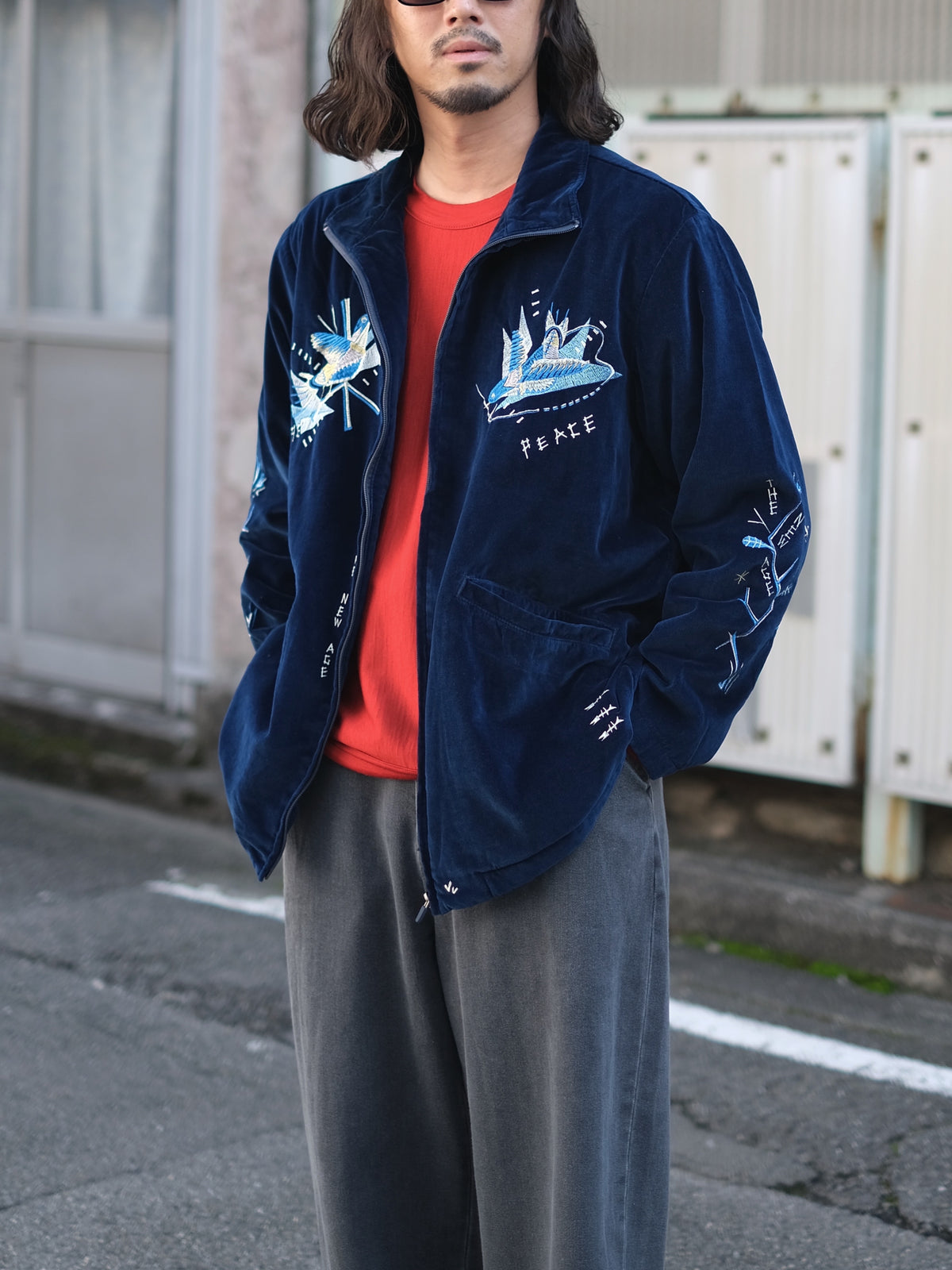VELVETEEN HIPPIE SOUVENIR ZIP UP JACKET