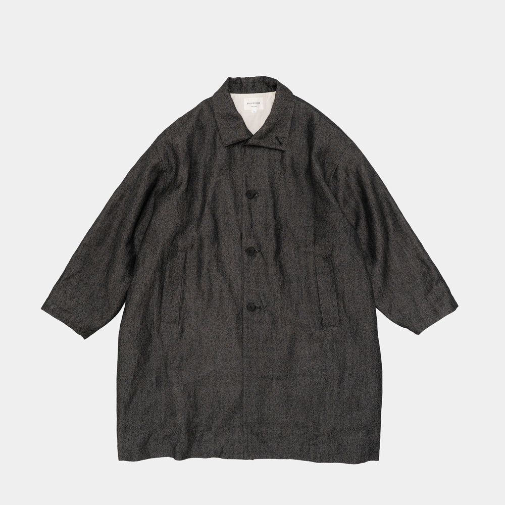LINEN MIXED WOOL COAT