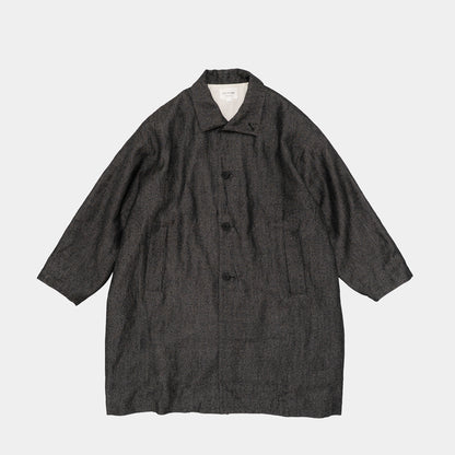 LINEN MIXED WOOL COAT
