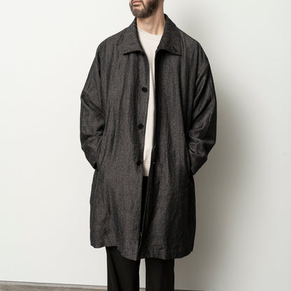 LINEN MIXED WOOL COAT