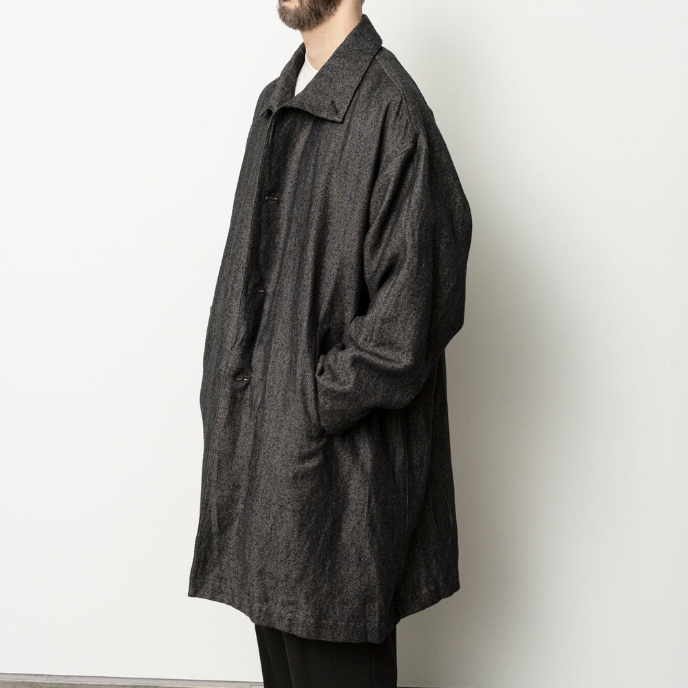 LINEN MIXED WOOL COAT