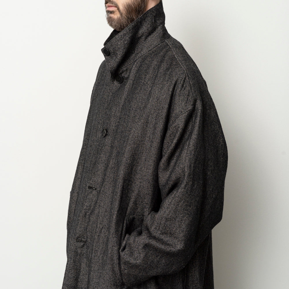 LINEN MIXED WOOL COAT