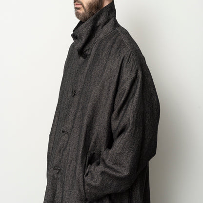 LINEN MIXED WOOL COAT