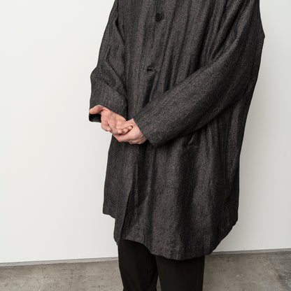 LINEN MIXED WOOL COAT