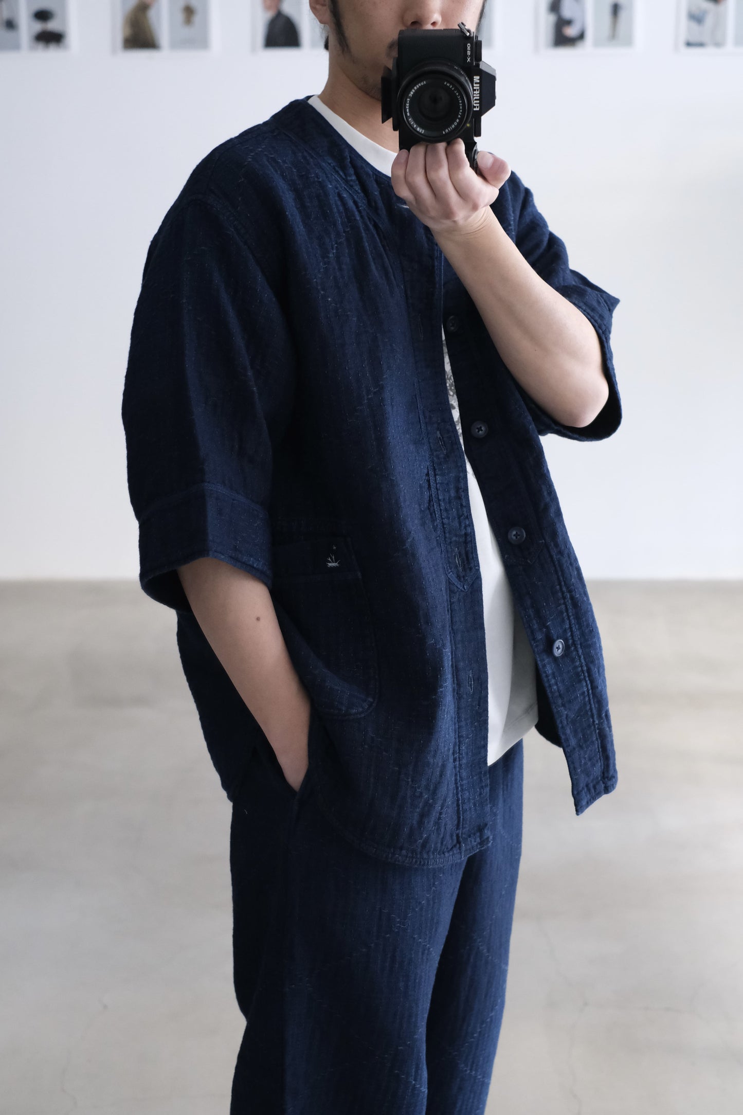 SEA ISLAND SASHIKO BASEBALL SHIRT