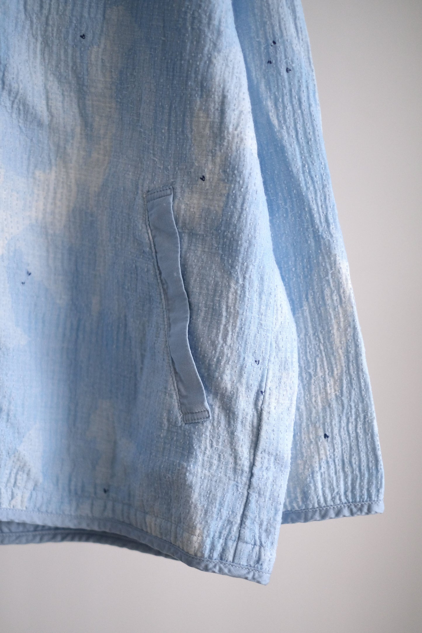 PAINTED SASHIKO WATERCOLOR ZIP UP PARKA