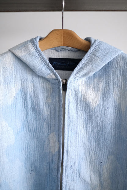 PAINTED SASHIKO WATERCOLOR ZIP UP PARKA