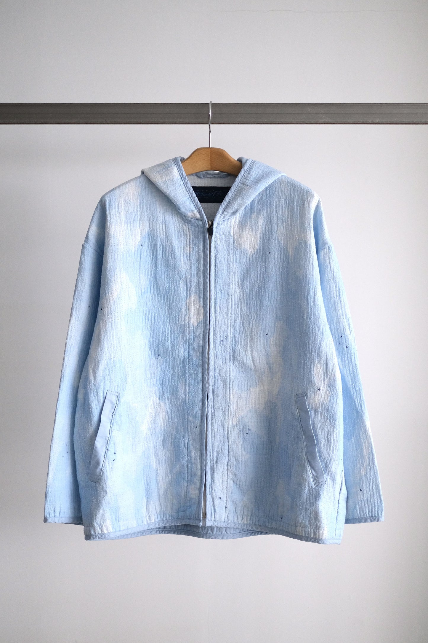 PAINTED SASHIKO WATERCOLOR ZIP UP PARKA