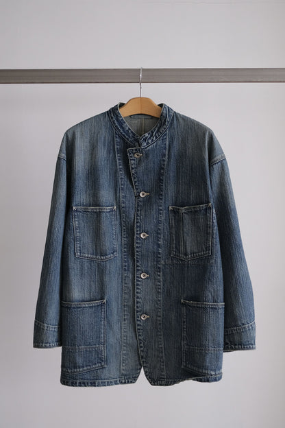 STEINBECK DENIM STAND COLLAR JACKET