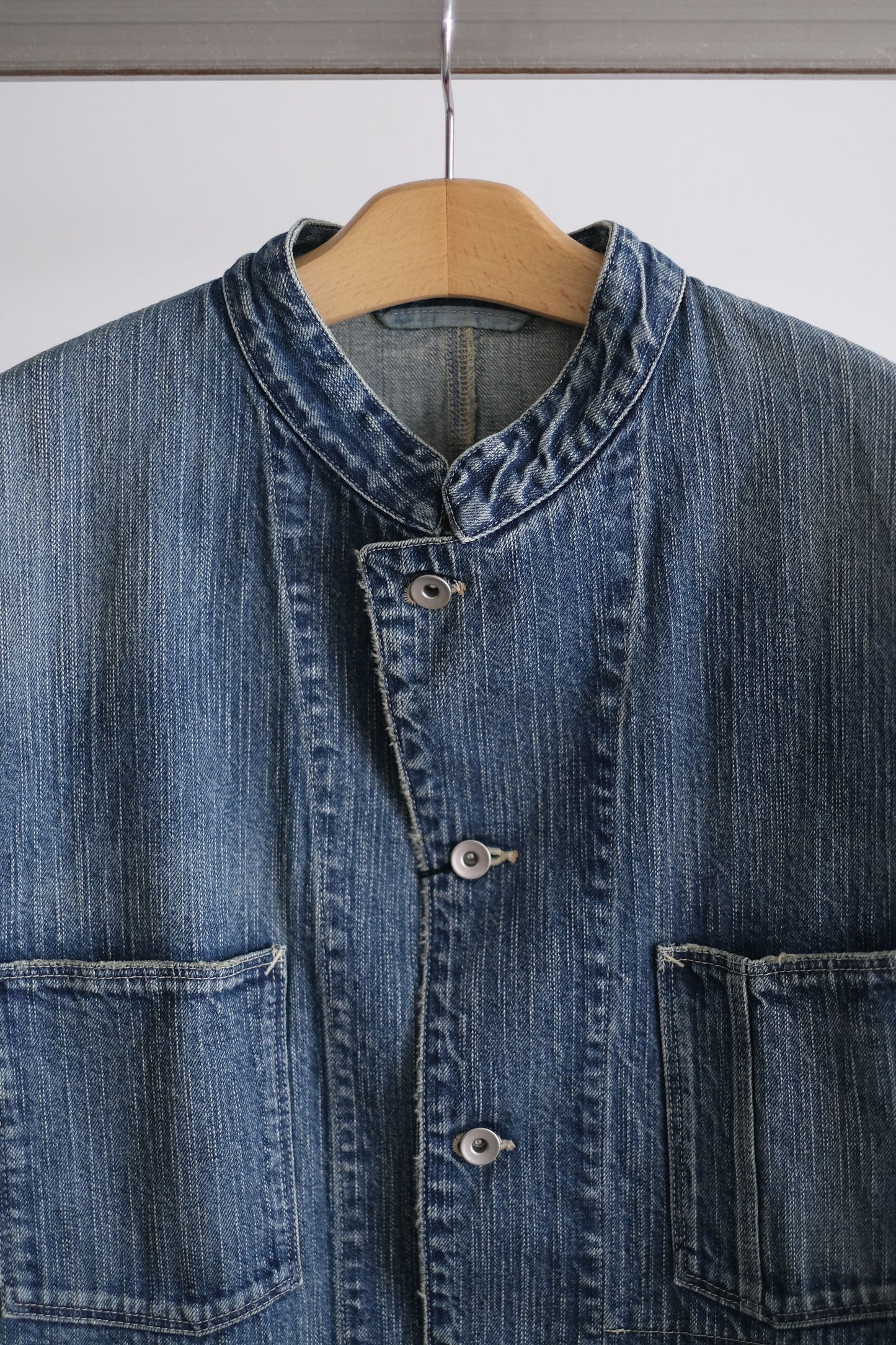 STEINBECK DENIM STAND COLLAR JACKET