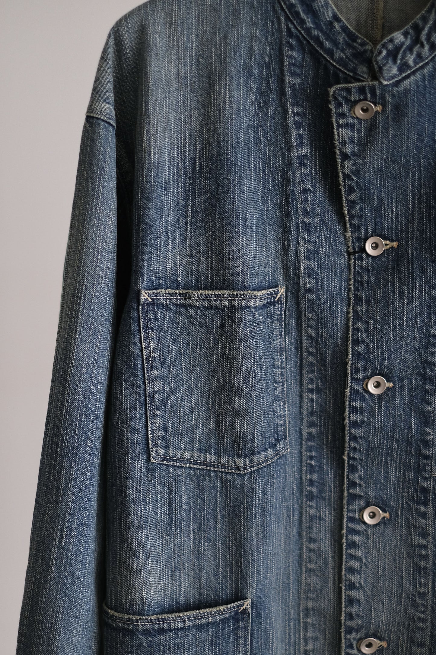 STEINBECK DENIM STAND COLLAR JACKET