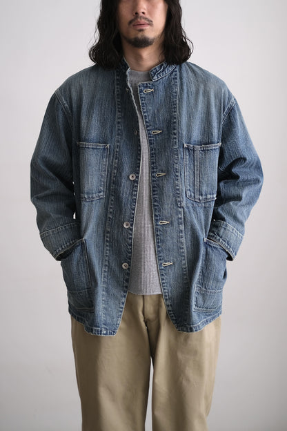 STEINBECK DENIM STAND COLLAR JACKET