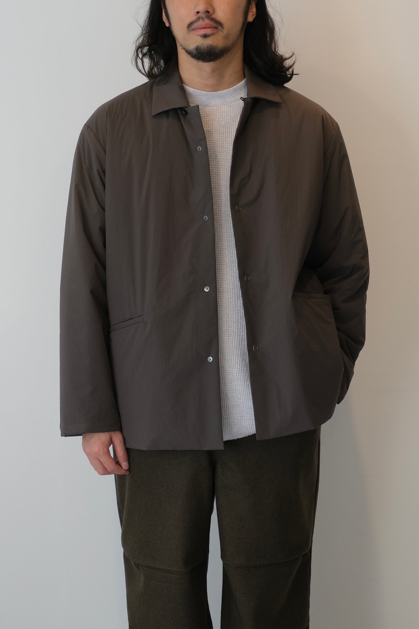 NYLON PUFFY SHIRT JACKET