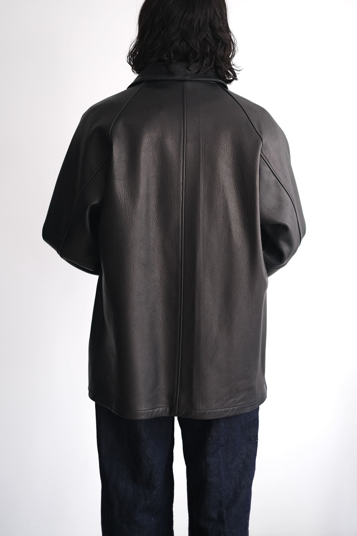 LEATHER HALF COAT