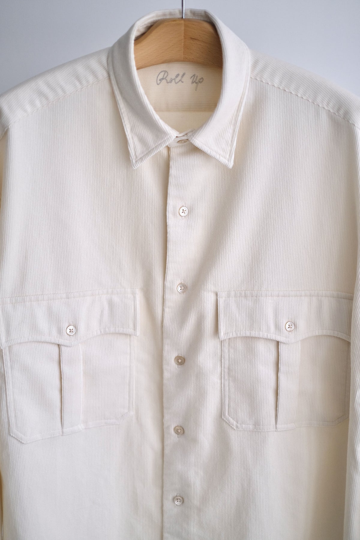 ROLL UP ORGANIC CORDUROY SHIRT (14WALE)