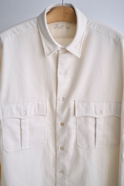 ROLL UP ORGANIC CORDUROY SHIRT (14WALE)