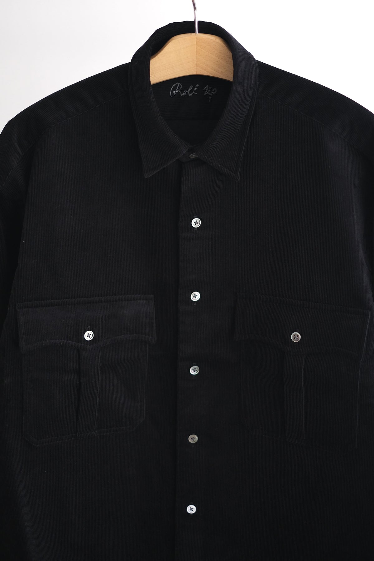 ROLL UP ORGANIC CORDUROY SHIRT (14WALE)