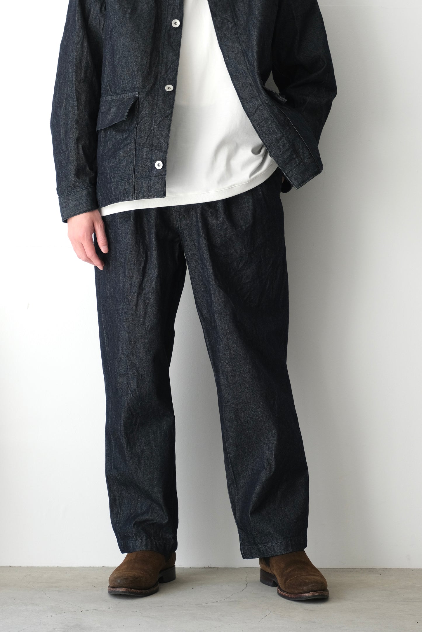 10oz DENIM 2 TUCK PANTS