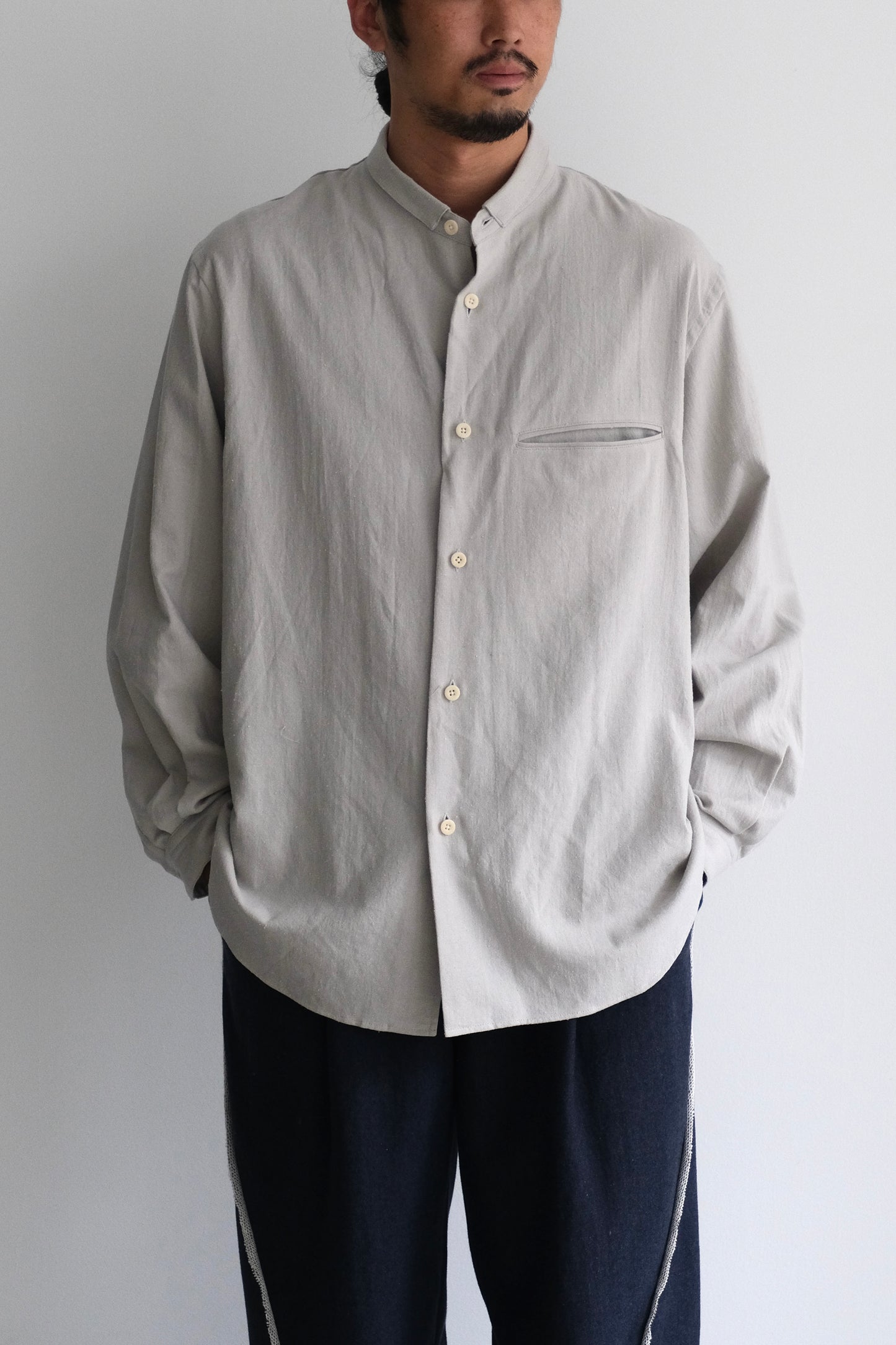 SILK NEP TWILL SHIRT