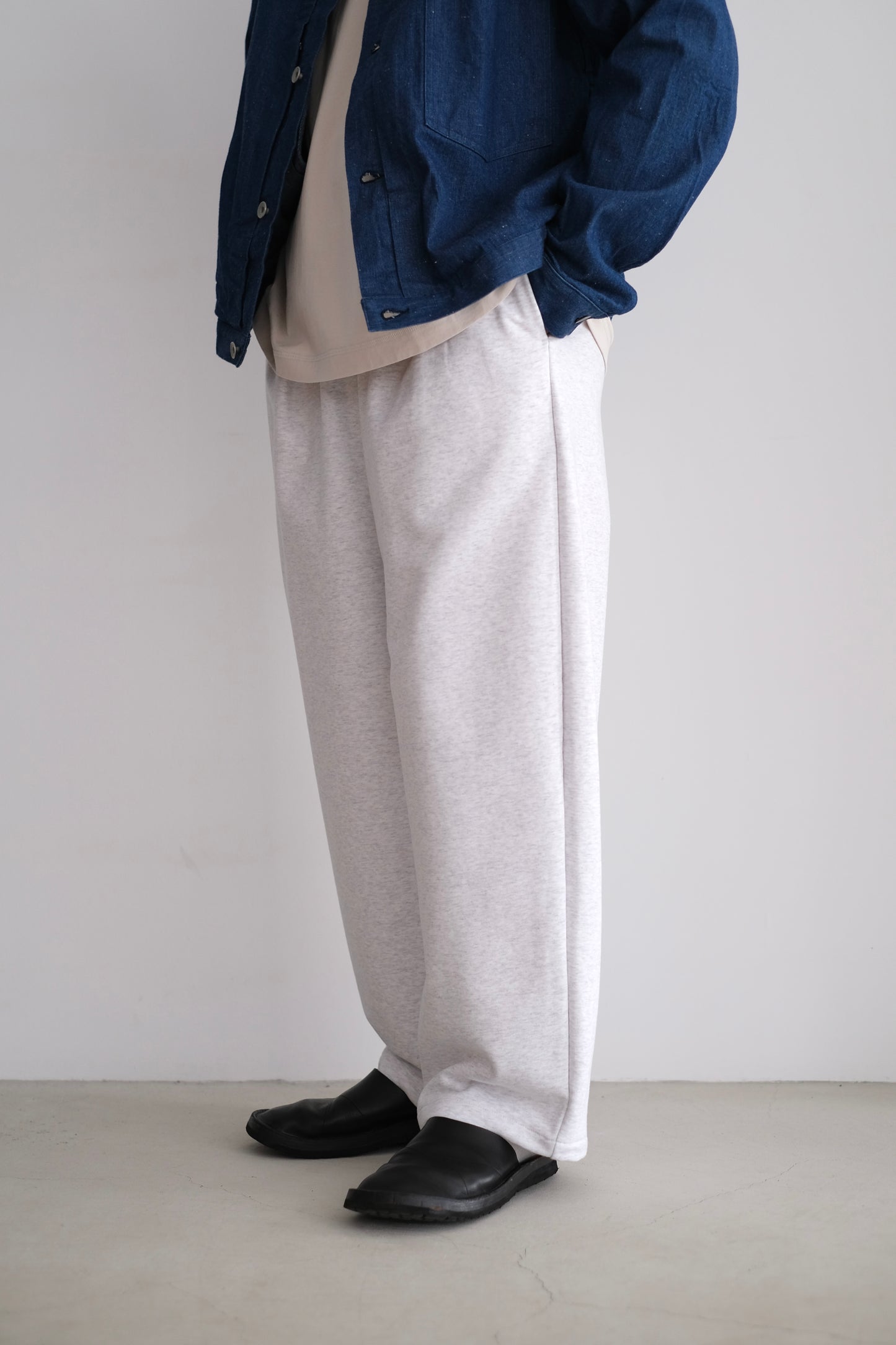 COTTON JERSEY WIDE PANTS