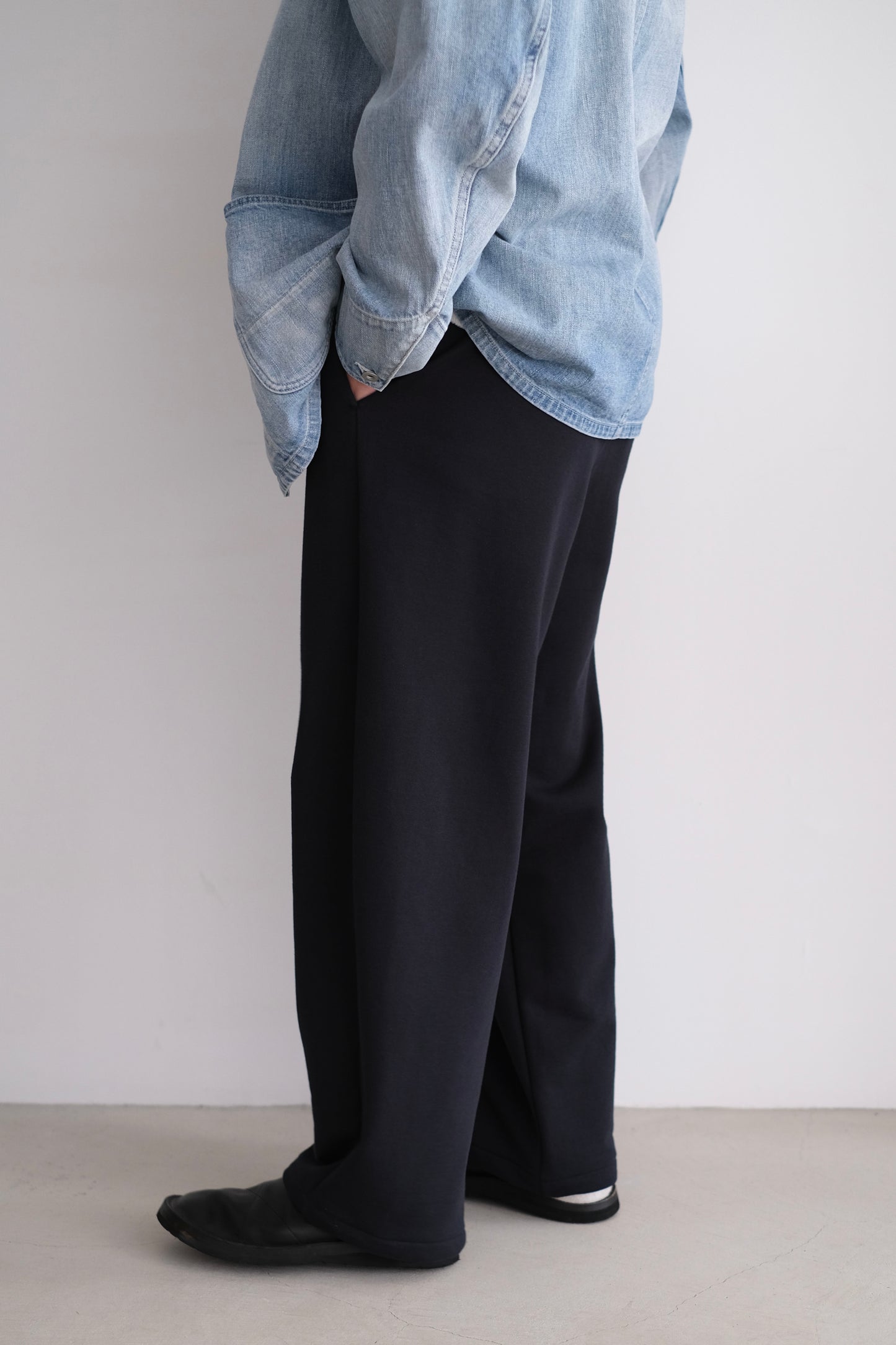 COTTON JERSEY WIDE PANTS