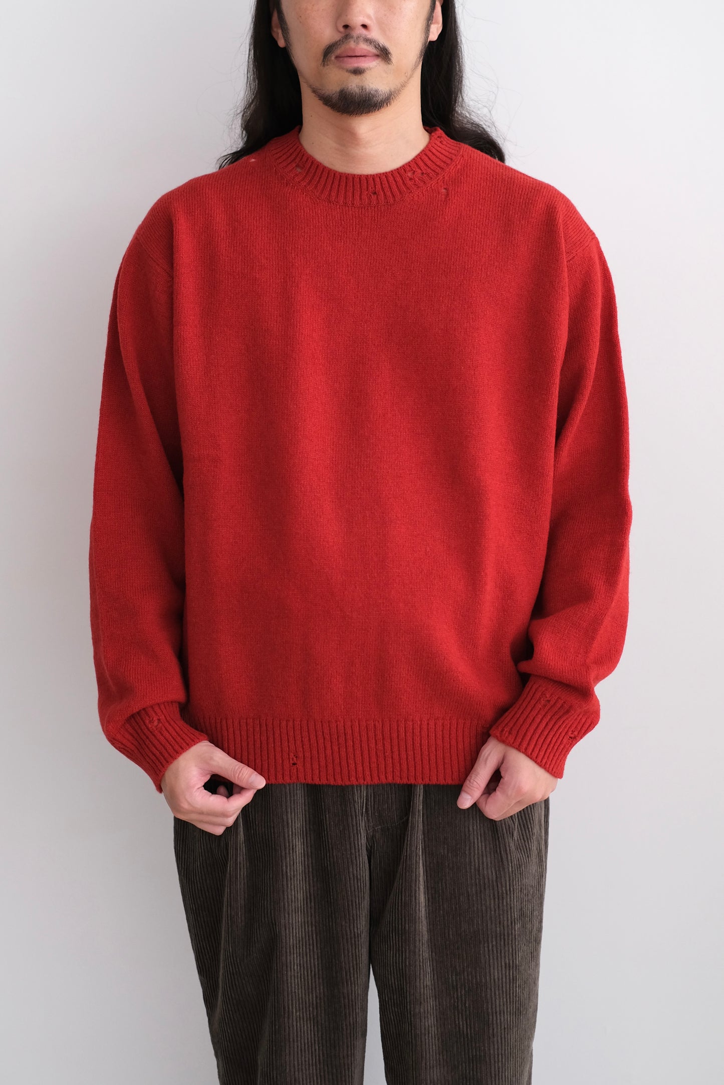 PUNCHED SHETLAND SWEATER