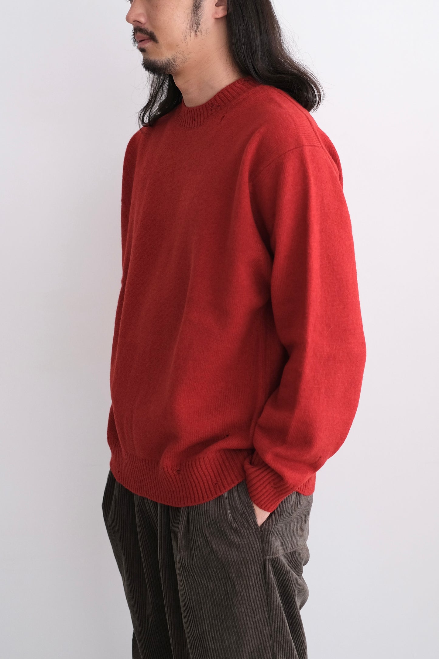 PUNCHED SHETLAND SWEATER