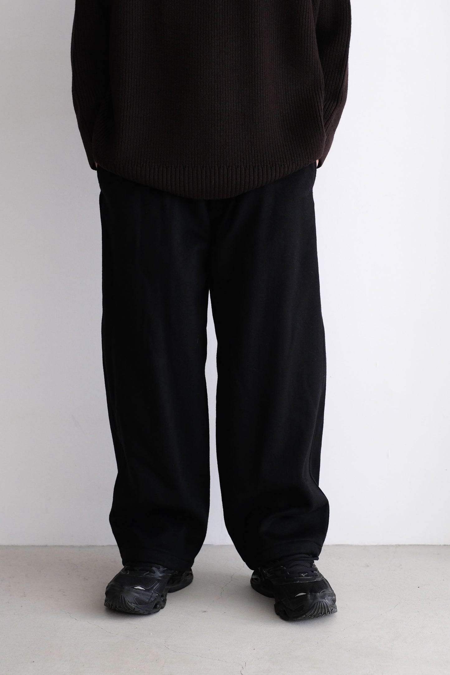 WOOL CASHMERE DRAWSTRING PANTS