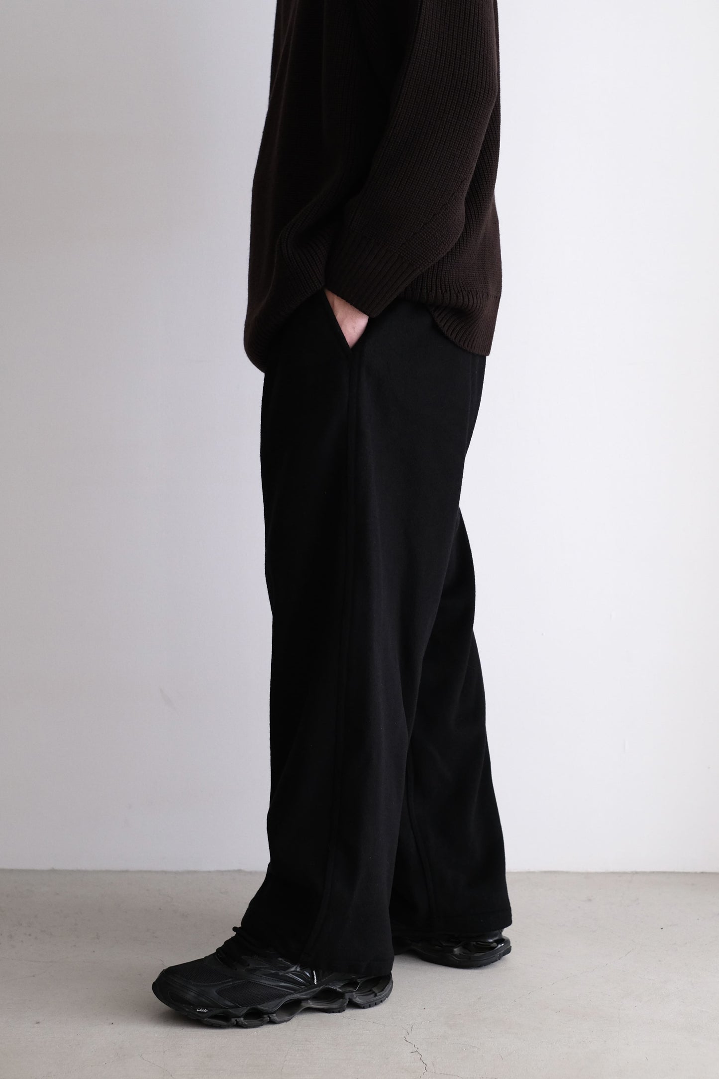 WOOL CASHMERE DRAWSTRING PANTS