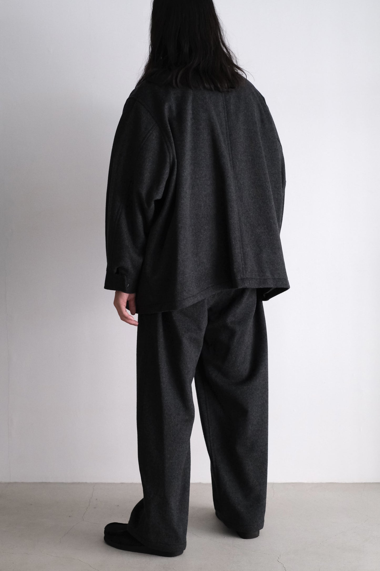 WOOL CASHMERE DRAWSTRING PANTS